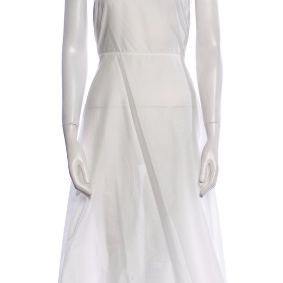 Dior Dresses & Skirts - Christian Dior Square Neckline Long White Dress 100% Cotton Dress Size US 6 I 42